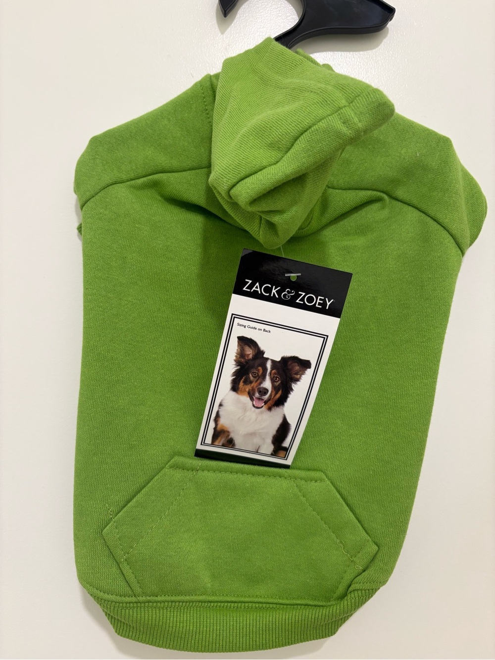 Zack & Zoey Lime Green Hooded Dog Pullover. Size S.